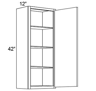 42" HIGH WALL CABINETS- SINGLE DOOR Alfa Gray