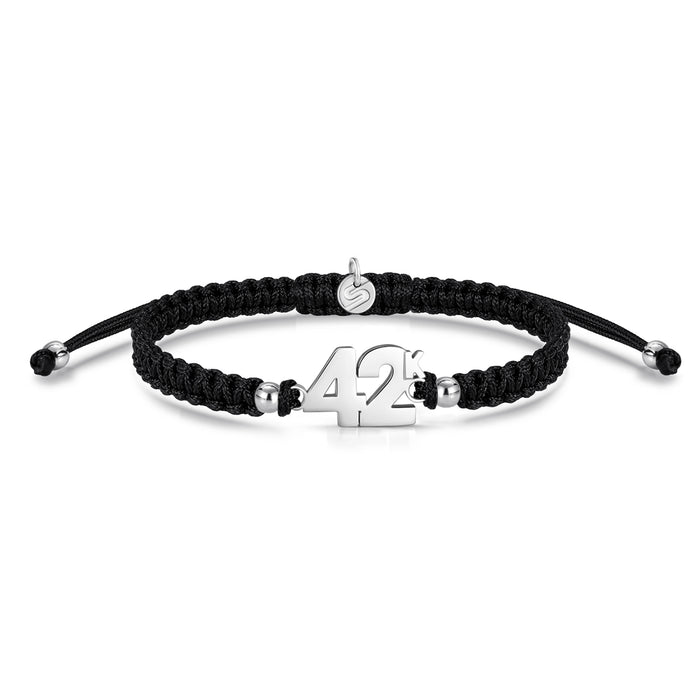 42K Black Braided Bracelet