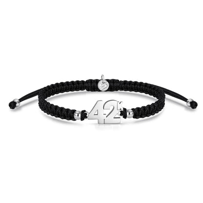 42K Black Braided Bracelet