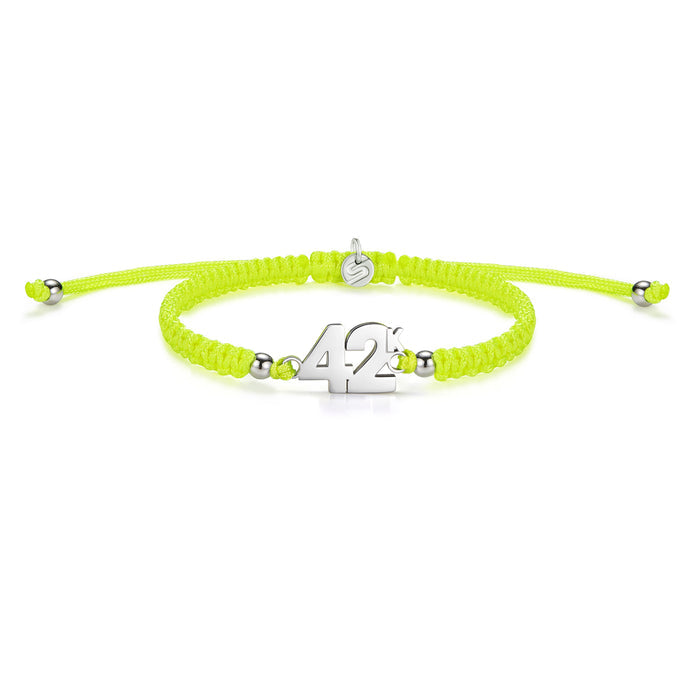 42K Neon Yellow Braided Bracelet