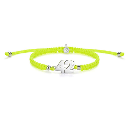 42K Neon Yellow Braided Bracelet