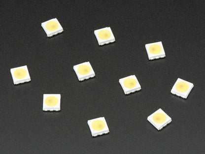 5050 Cool White LED w/ Integrated Driver Chip - 10 Pack (~6000K) by The Pi Hut - The Pi Hut