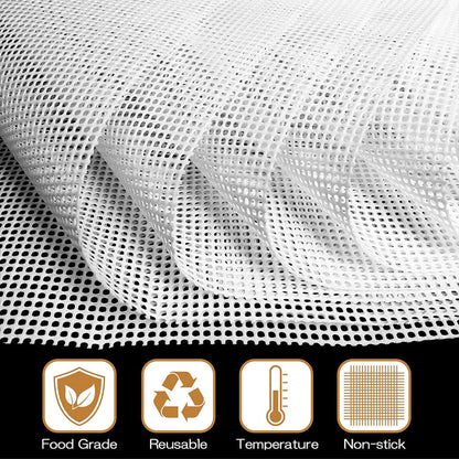 8 Pcs Silicone Dehydrator Sheets, Premium Non Stick Dehydrator Mats, Fruit Dryer Mesh for Food Dehydrator, 14x14 in Yezow