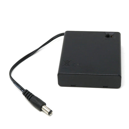 8 x AA battery holder with 5.5mm/2.1mm Plug and On/Off Switch by The Pi Hut - The Pi Hut