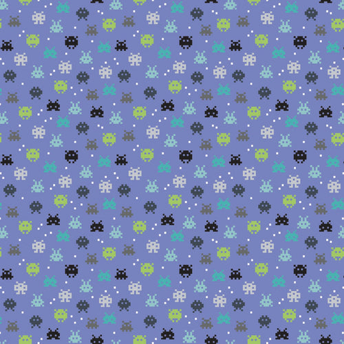 80s Arcade Collection Space Invaders Fabric, Camelot