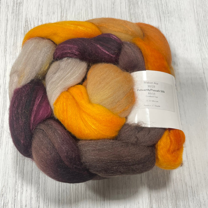 Desert Panda Polwarth Silk Fiber Braids