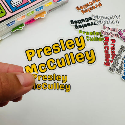 Custom Name Label Stickers
