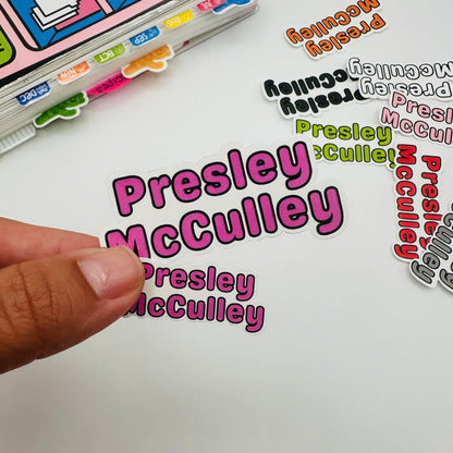 Custom Name Label Stickers
