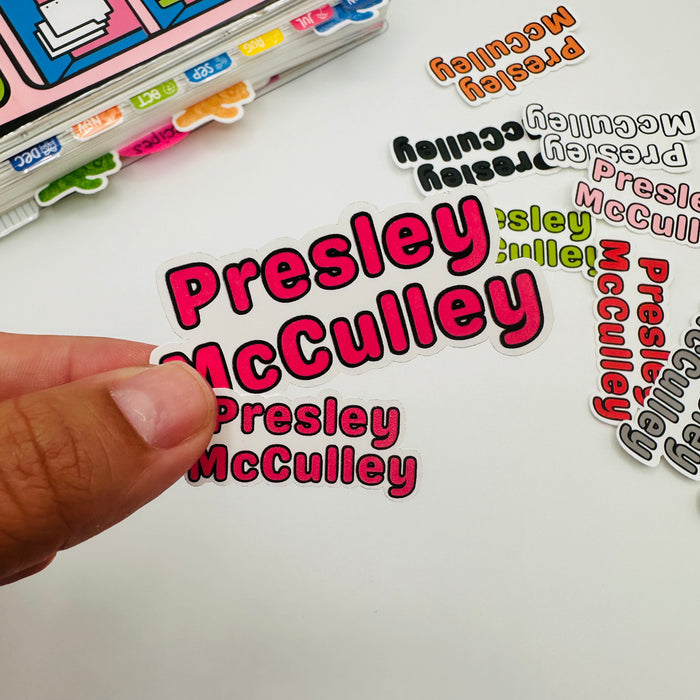Custom Name Label Stickers