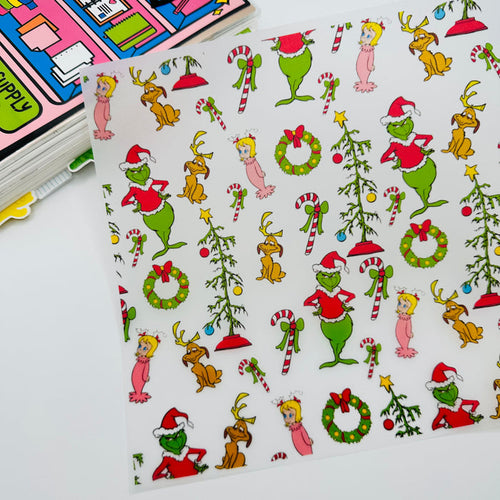 Grinch Pattern Vellum