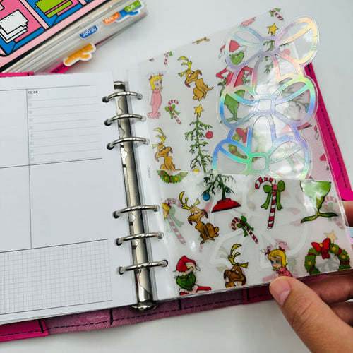 Grinch Pattern Vellum Pocket Dashboard