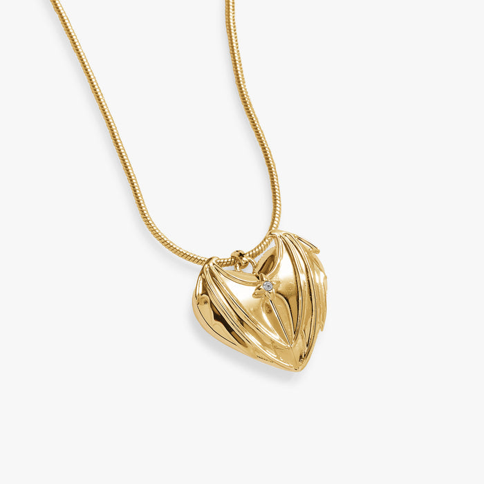 A Court of Thorns and Roses Velaris Heart Locket Necklace - Gold