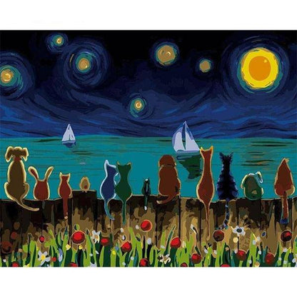 Abstract Animals Paint By Numbers Kit