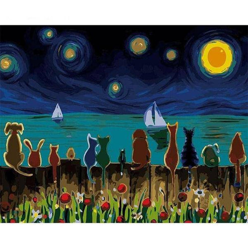 Abstract Animals Paint By Numbers Kit