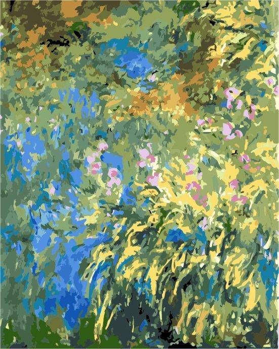 Abstract Green Scenery Paint By Numbers Kit