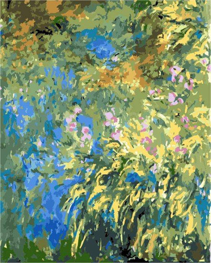 Abstract Green Scenery Paint By Numbers Kit
