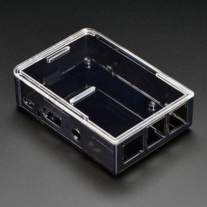 Adafruit Raspberry Pi B+ / Pi 2 / Pi 3 Case - Smoke Base - with Clear Top by Adafruit - The Pi Hut