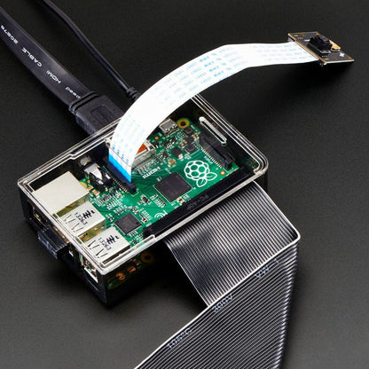 Adafruit Raspberry Pi B+ / Pi 2 / Pi 3 Case - Smoke Base - with Clear Top by Adafruit - The Pi Hut