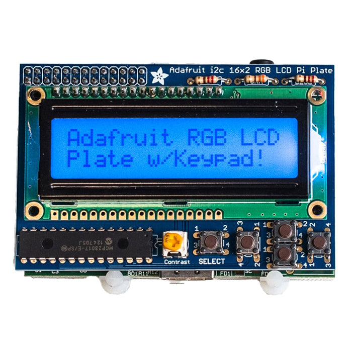 Adafruit RGB Positive 16 x 2 LCD+Keypad Kit for Raspberry Pi by Adafruit - The Pi Hut