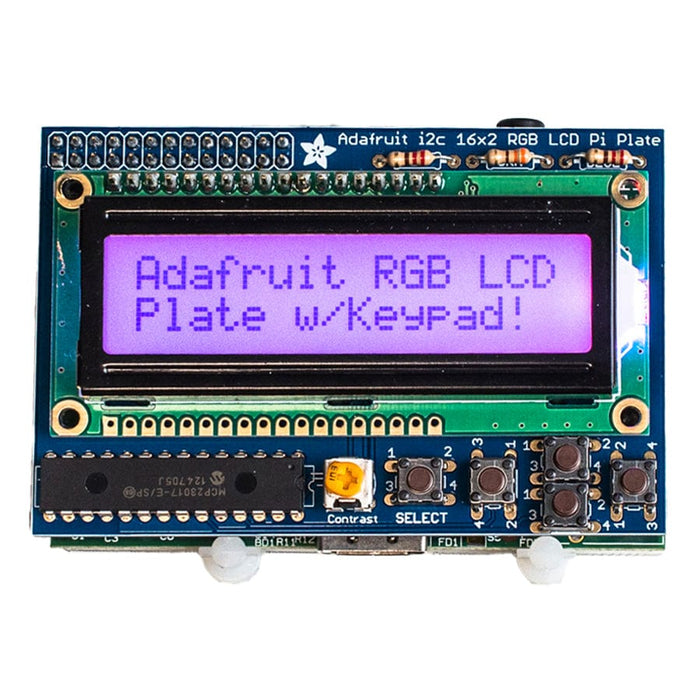 Adafruit RGB Positive 16 x 2 LCD+Keypad Kit for Raspberry Pi by Adafruit - The Pi Hut