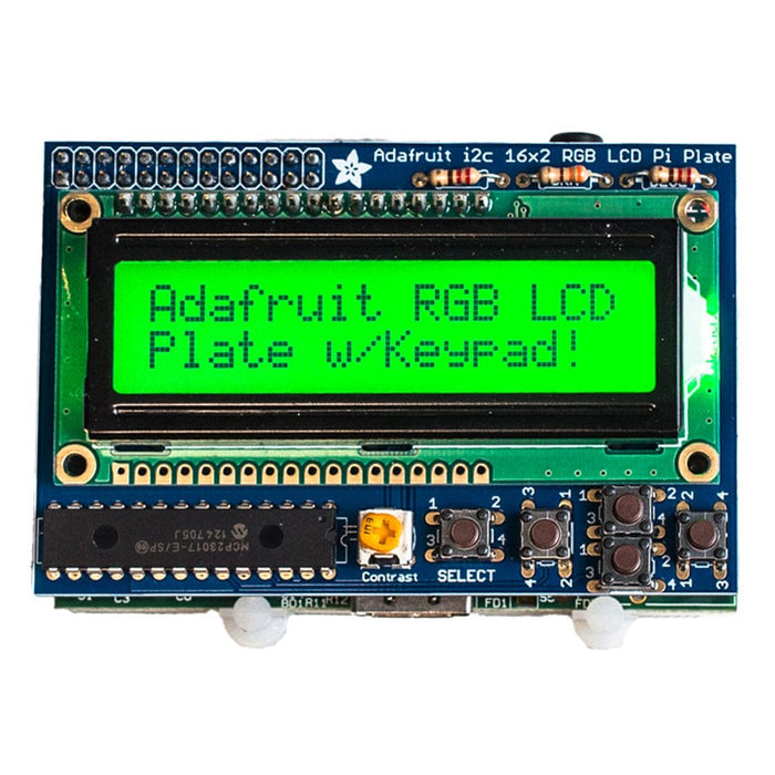 Adafruit RGB Positive 16 x 2 LCD+Keypad Kit for Raspberry Pi by Adafruit - The Pi Hut