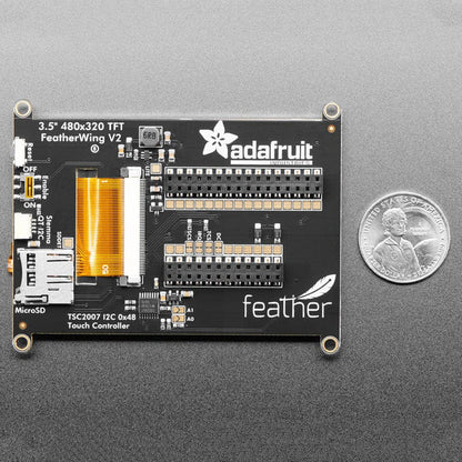 Adafruit TFT FeatherWing - 3.5" 480x320 Touchscreen for Feathers - V2 with TSC2007 by Adafruit - The Pi Hut