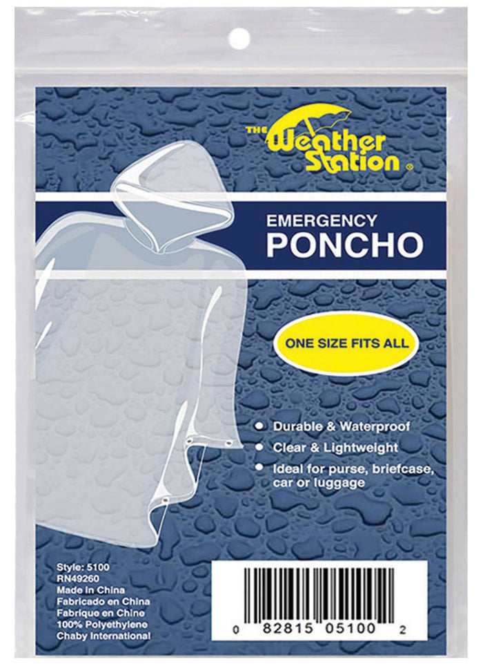 Adult Emergency Rain Poncho