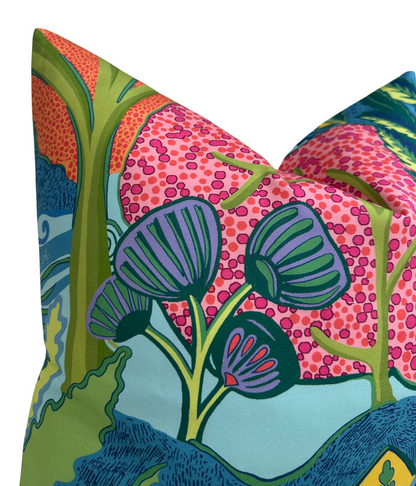 Albero Pillow Cover in Blue, Thibaut Pillows