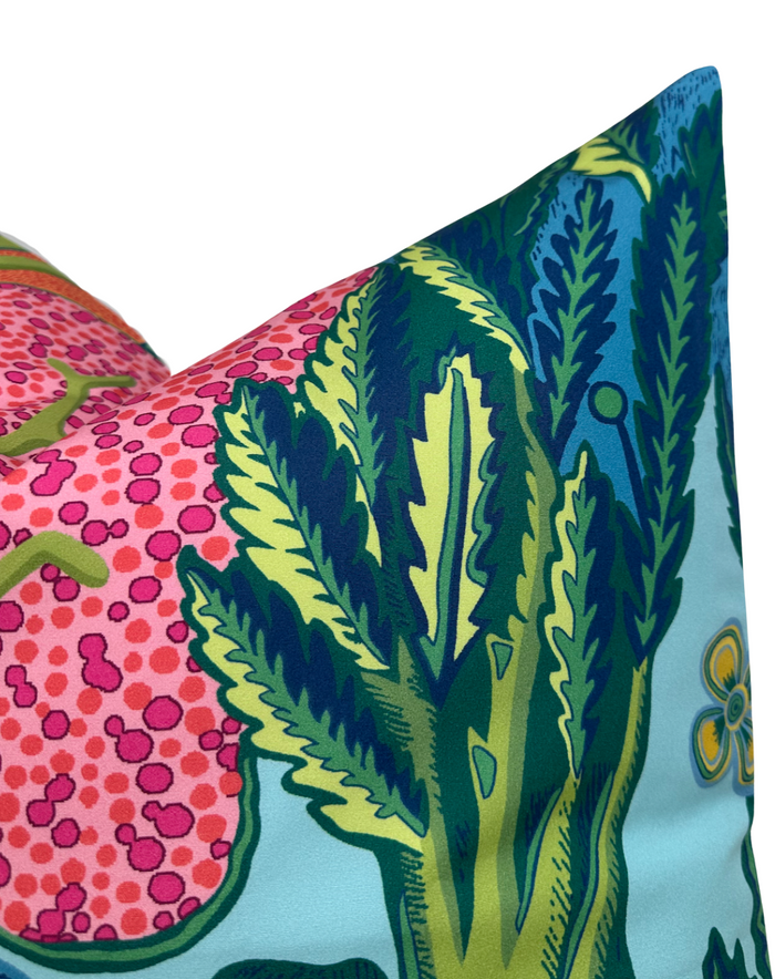 Albero Pillow Cover in Blue, Thibaut Pillows