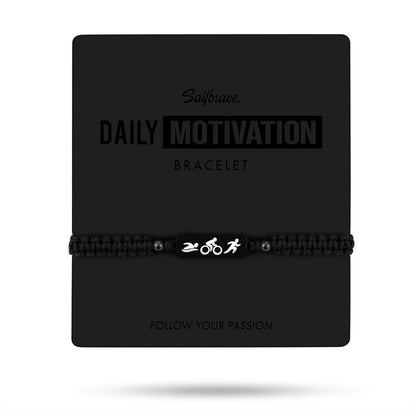 All Black Triathlon Braided Bracelet