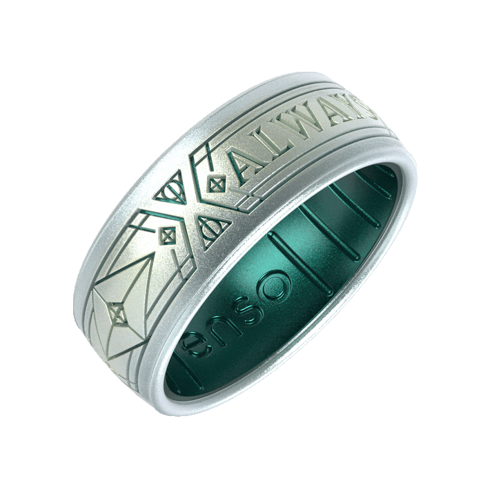 Harry Potter Silicone Ring - Always - Unicorn/Emerald