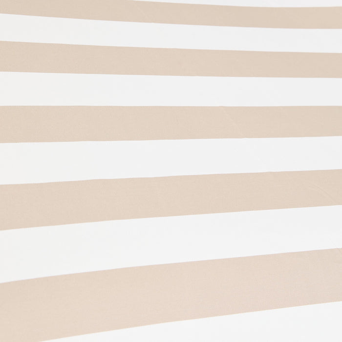 Amalfi Umbrella Scallop Edge Taupe/White Stripe