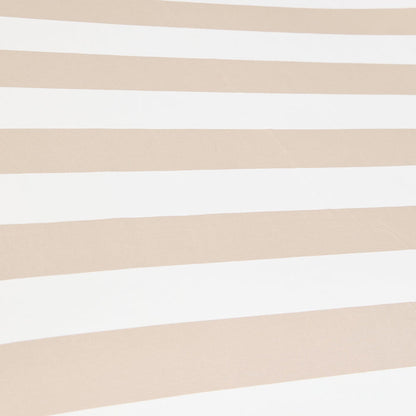 Amalfi Umbrella Scallop Edge Taupe/White Stripe