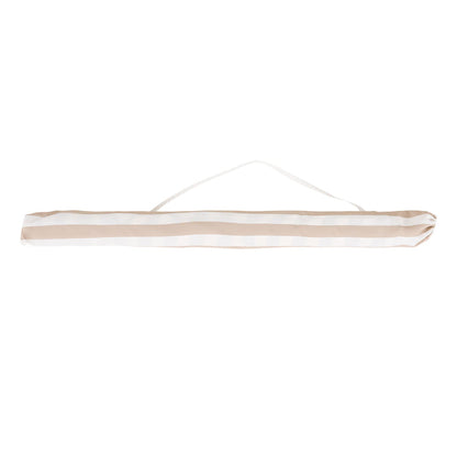 Amalfi Umbrella Scallop Edge Taupe/White Stripe