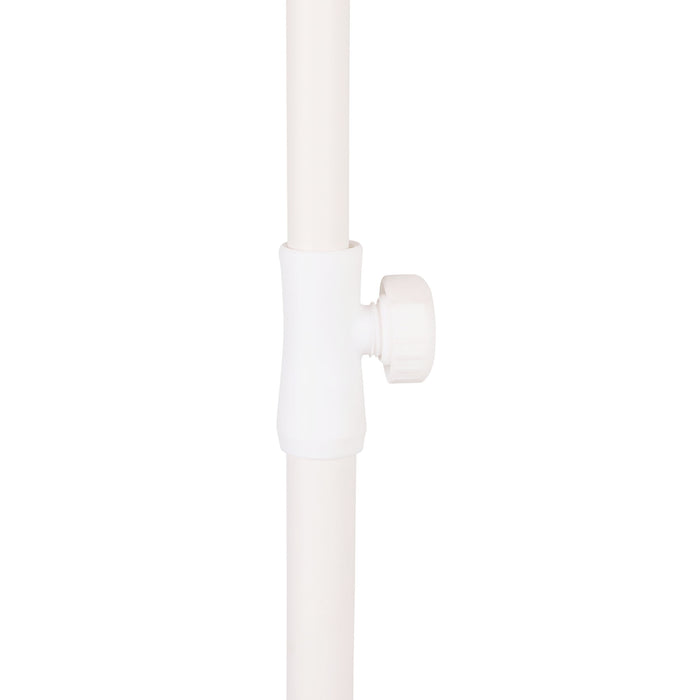 Amalfi Umbrella Scallop Edge Taupe/White Stripe