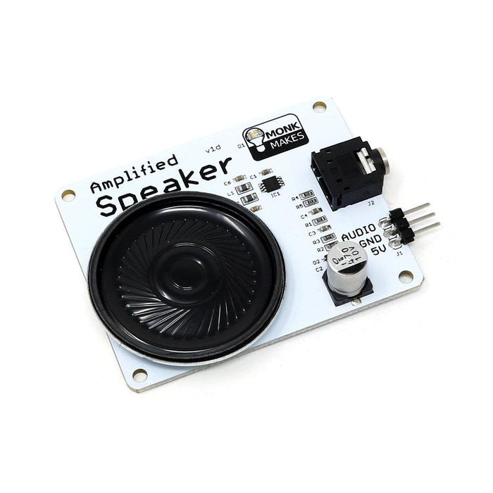 Amplified Speaker Kit for Raspberry Pi [Discontinued] by Monk Makes - The Pi Hut