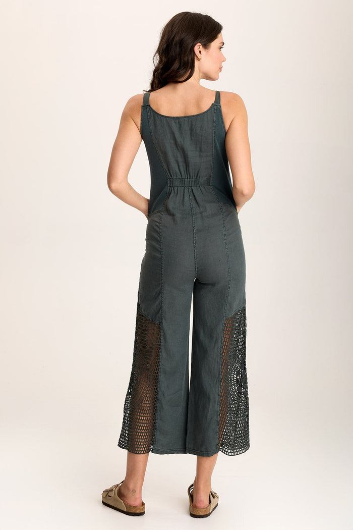 XCVI Anamita Linen/Crochet Jumpsuit
