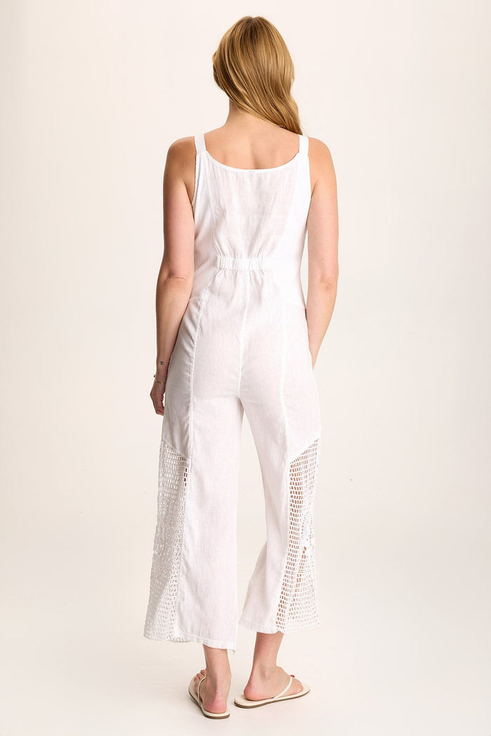 XCVI Anamita Linen/Crochet Jumpsuit