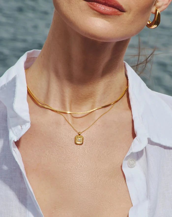 April Birthstone Pendant Necklace | 18ct Gold Vermeil/Crystal Necklaces Missoma