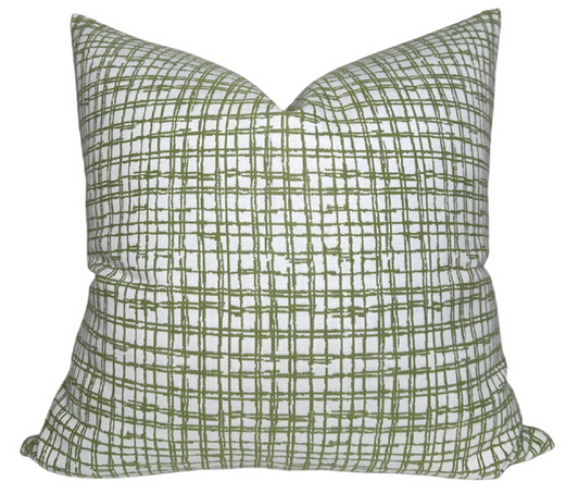 Arcadia Woven Pillow Cover in Sage, Indoor Outdoor Pillow