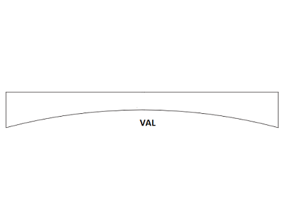 ARCHED VALANCE Oxford Espresso