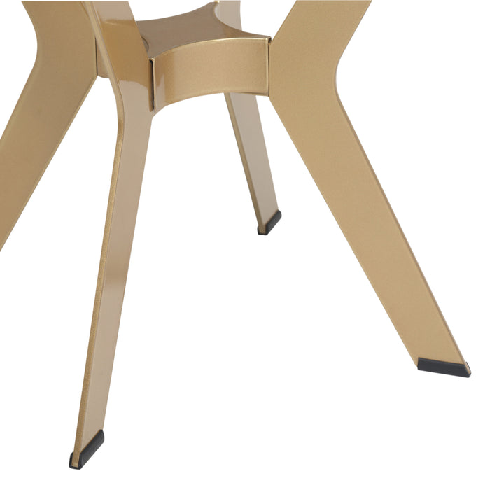 Archtech 24" End Table, Gold / Clear Glass 71012