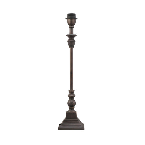 Arlington Aged Bronze Metal Table Lamp Base 12x12x48cm