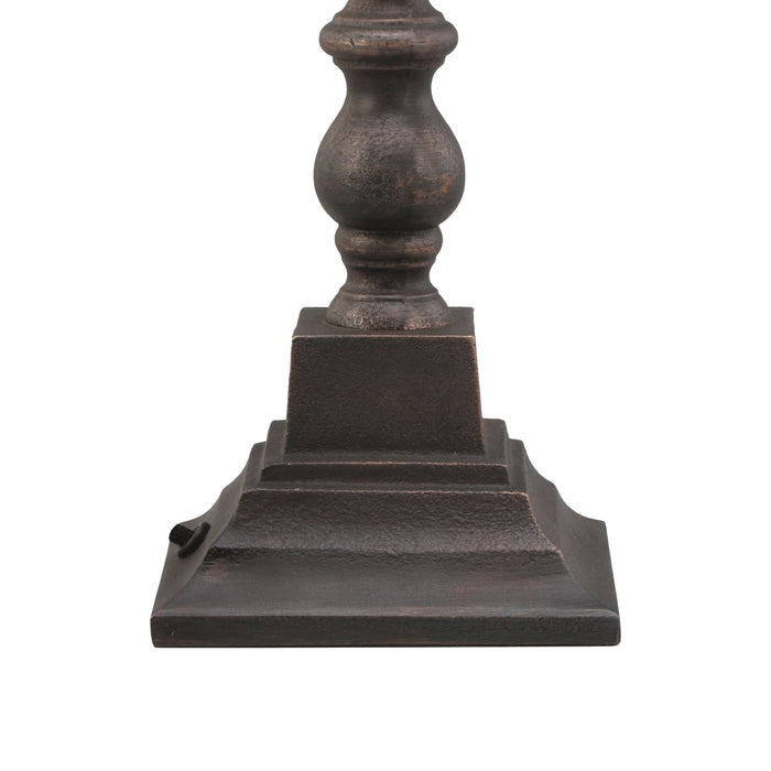Arlington Aged Bronze Metal Table Lamp Base 12x12x48cm