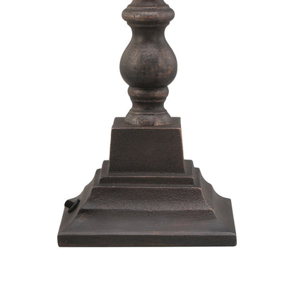Arlington Aged Bronze Metal Table Lamp Base 12x12x48cm