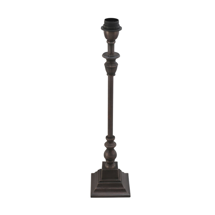 Arlington Aged Bronze Metal Table Lamp Base 12x12x48cm