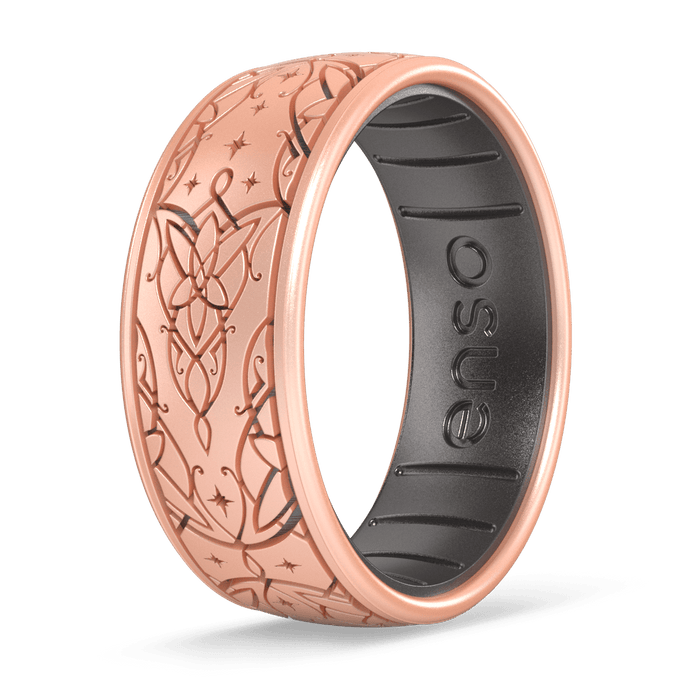 The Lord of the Rings Silicone Ring - Arwen's Evenstar - Rose Gold/Platinum