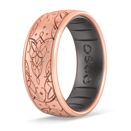 The Lord of the Rings Silicone Ring - Arwen's Evenstar - Rose Gold/Platinum
