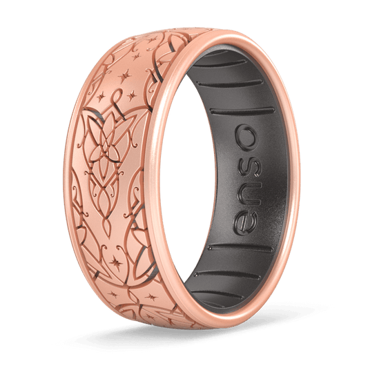 The Lord of the Rings Silicone Ring - Arwen's Evenstar - Rose Gold/Platinum
