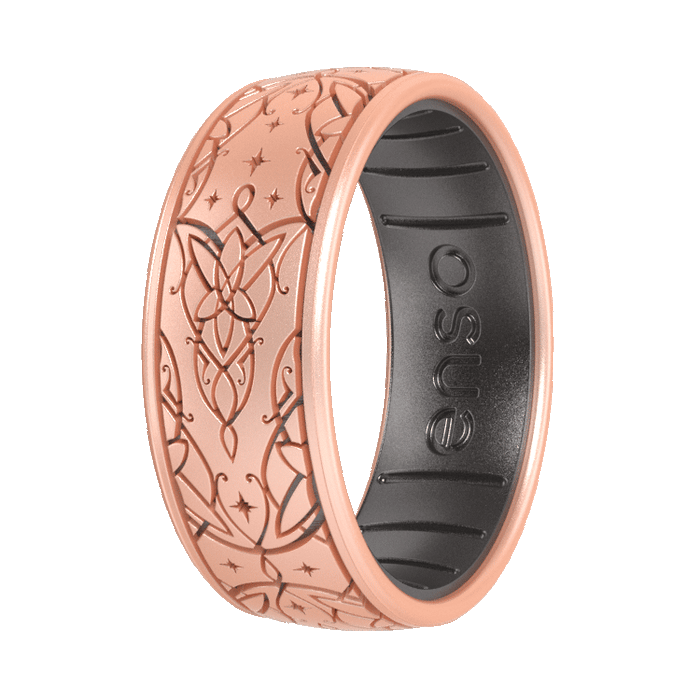 The Lord of the Rings Silicone Ring - Arwen's Evenstar - Rose Gold/Platinum